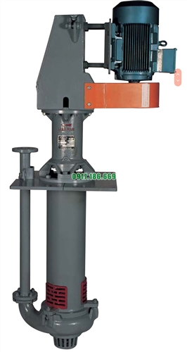 Máy bơm hút bùn trục đứng 120m3 đẩy cao 30m động cơ 22kw